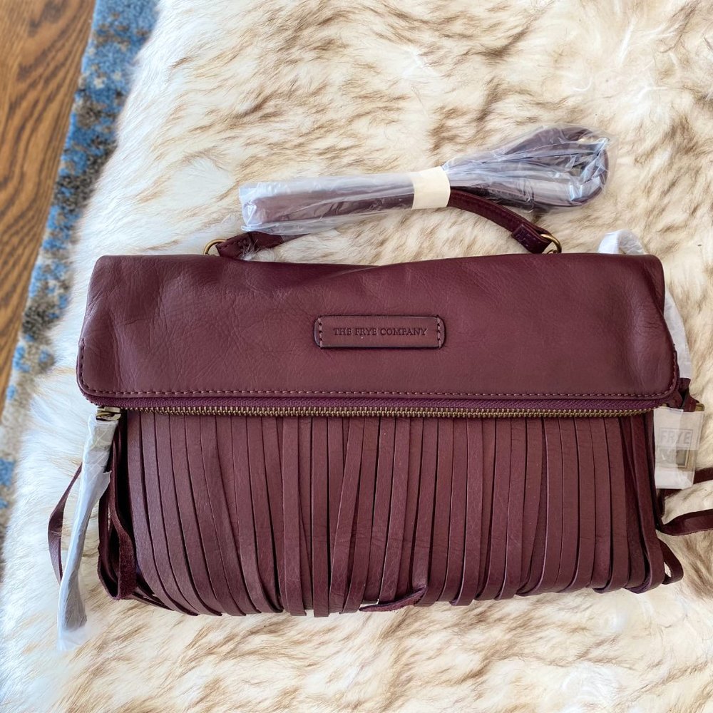 NWT Frye Heidi Fringe Leather Crossbody